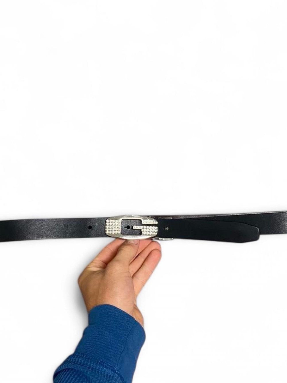 Y2K guess genuine, leather reversible, black, and brown belt
